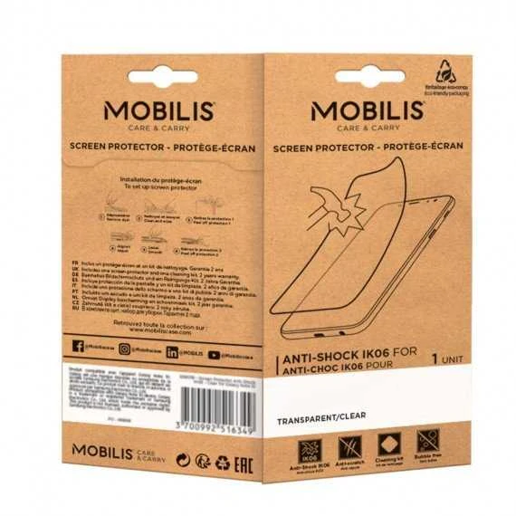 Mobilis EKRANO APSAUGA APSAUGINIS SMŪGIŲ ATSPARUMAS - IK06 - SKAIDRUS IPHONE 16
