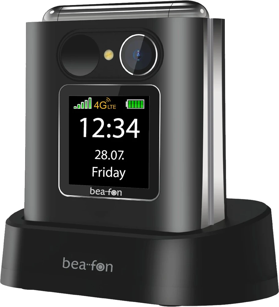 Mobilusis telefonas Beafon Bea-fon Fold 10 LTE juoda (2026)