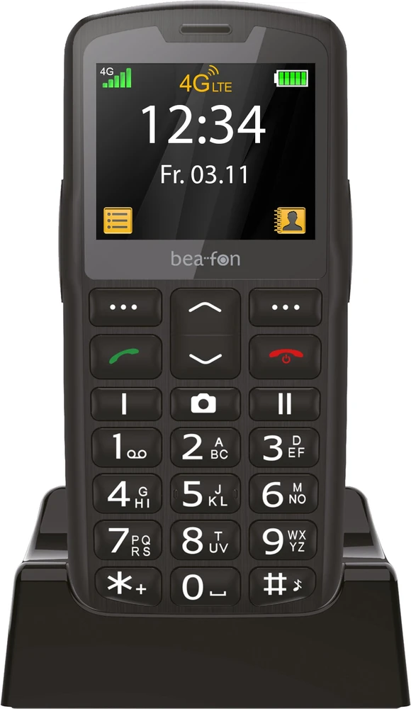 Bea-fon Mobile Beafon SL260 LTE, Juostinė juosta, Viena SIM, 5,59 cm (2.2"), „Bluetooth“, 800 mAh, Juoda, Sidabras