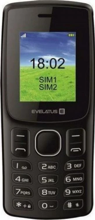 Evelatus Easy Pogu Telefons ar divām SIM kartēm Radio Lukturīti Kameru un ietilpīgu akumulātoru Melns