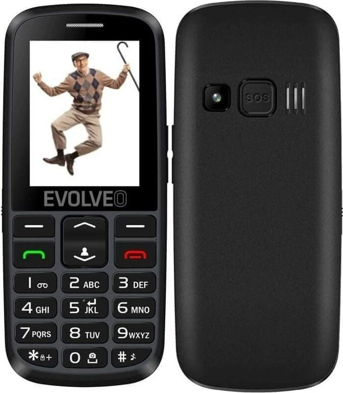 Mobilusis telefonas Evolveo EasyPhone EG mobilusis telefonas senjorams su pakroveju juoda