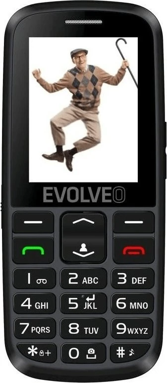 Mobilusis telefonas Evolveo EasyPhone EG mobilusis telefonas senjorams su pakroveju juoda