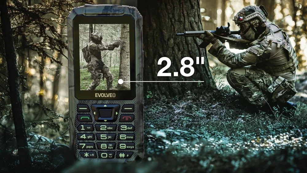 EVOLVEO StrongPhone Z6 medžioklės kamufliažas