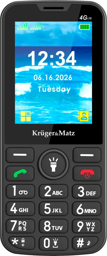 Kruger & Matz „KrugerMatz Simple 924“ 4G GSM telefonas senjorams