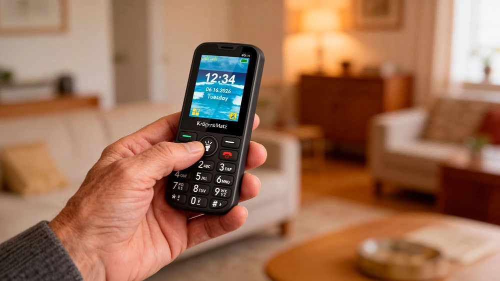 Kruger & Matz „KrugerMatz Simple 924“ 4G GSM telefonas senjorams
