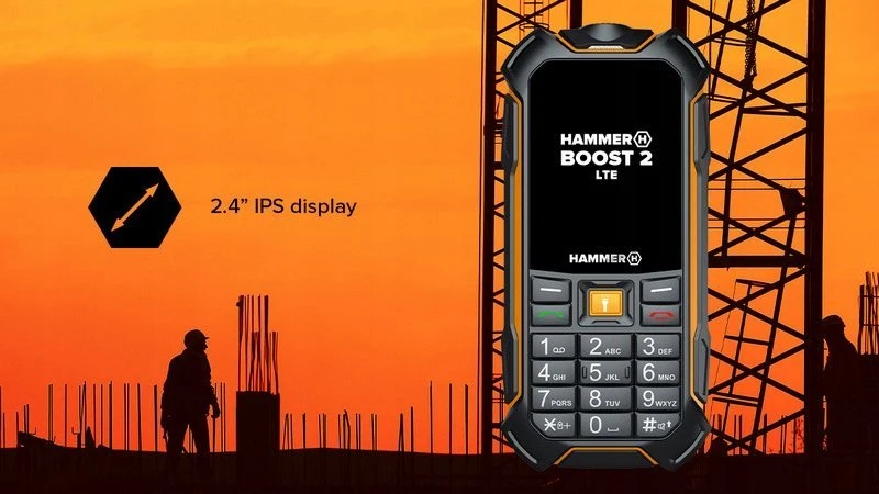 Mobilusis telefonas MyPhone Hammer Boost 2 LTE, 2,4", 64/128MB, 4G, juodas