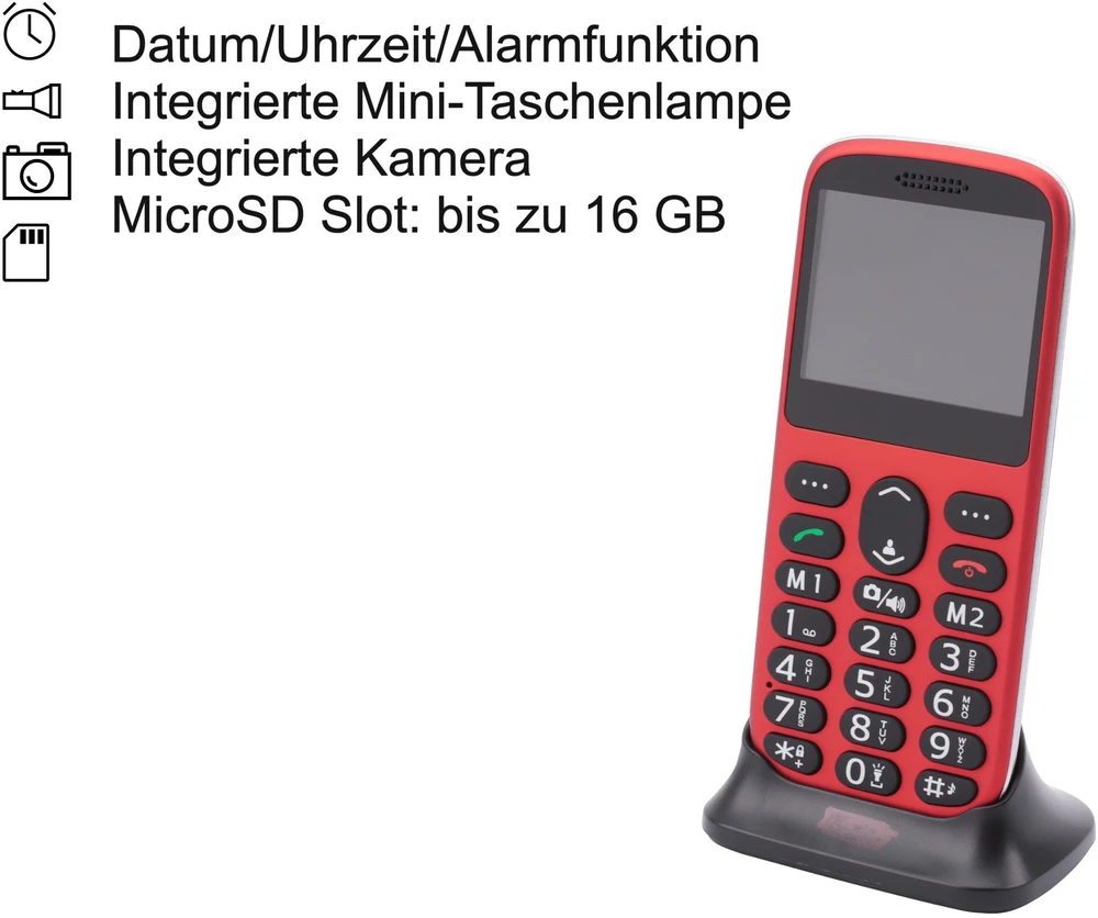 Mobilusis telefonas Olympia Olympia Mobiltelefon SUN raudona