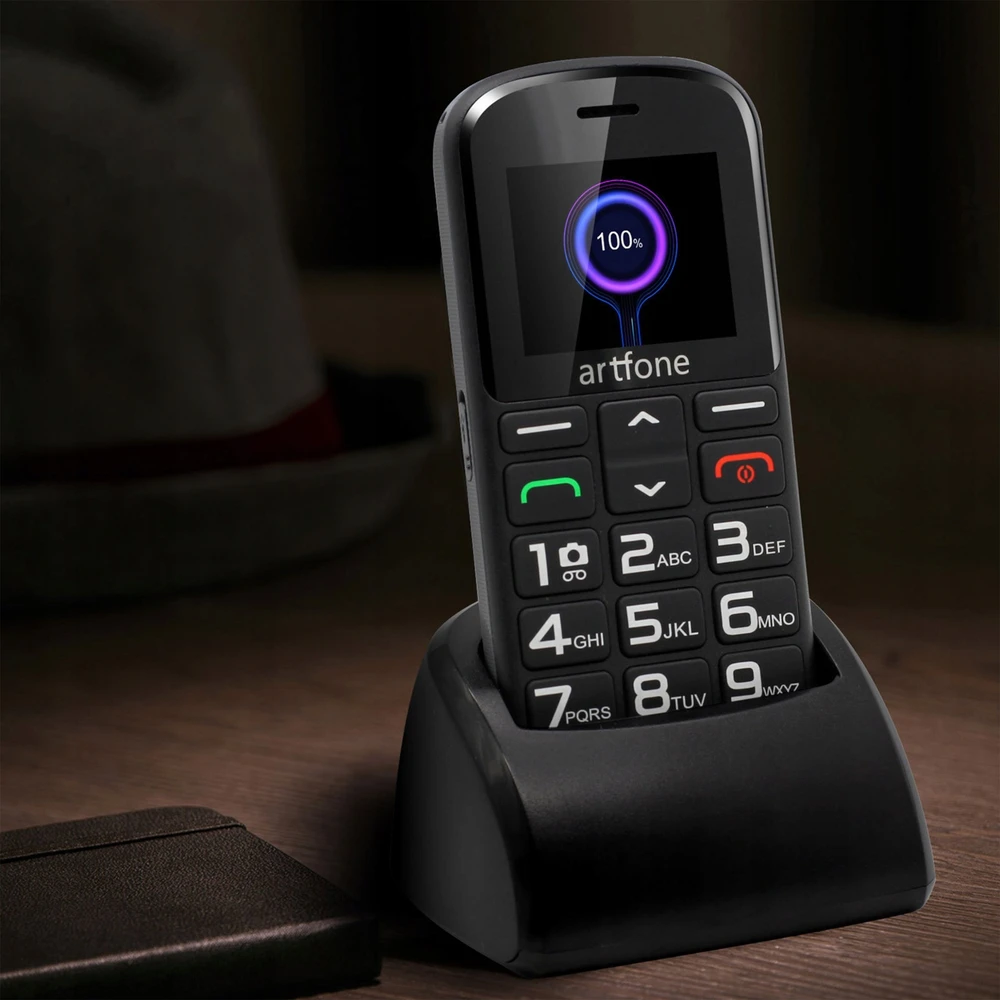Mobilusis telefonas senjorams, dideli klavišai, SIM kortelė, GSM, signalizacija, kamera, pl meniu
