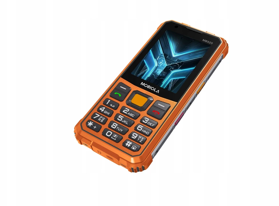 Mobilusis telefonas Mobiola telefon dla seniora MB520 TitanX 4G wzmacniany oranžinė 128MB