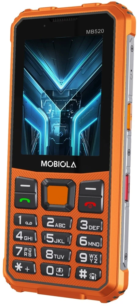Mobilusis telefonas Mobiola telefon dla seniora MB520 TitanX 4G wzmacniany oranžinė 128MB