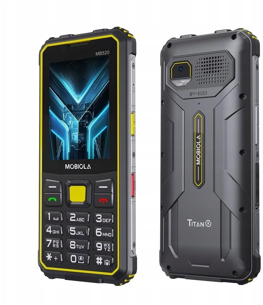 Mobiola mobilusis telefonas senjorams MB520 TitanX 4G sustiprintas juodas 128GB