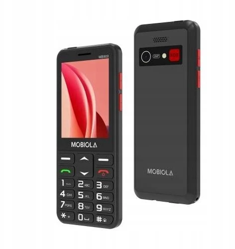 Mobilusis telefonas Mobiola telefon dla seniora MB900 4G juoda 48MB/128MB