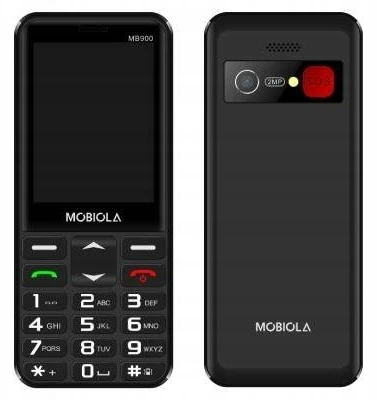 Mobilusis telefonas Mobiola telefon dla seniora MB900 4G juoda 48MB/128MB