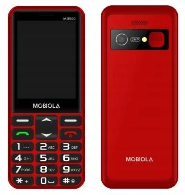 Mobilusis telefonas Mobiola telefon dla seniora MB900 4G raudona 48MB/128MB