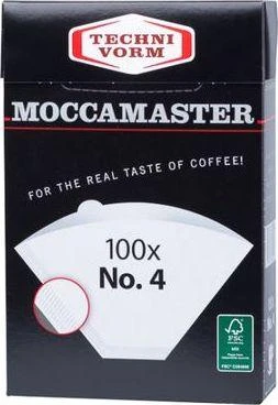 Kavos Aparatas - Moccamaster 85022 Popierinis Filtras 100 vnt. Baltas