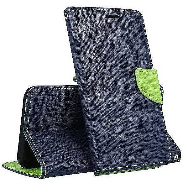Mocco Fancy atverčiamas dėklas skirtas Apple iPhone 12 / iPhone 12 Pro, mėlynas/žalias
