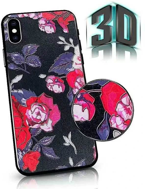 Mocco Flowers 3D dėklas skirtas Apple Iphone 11 Pro Max, juodas