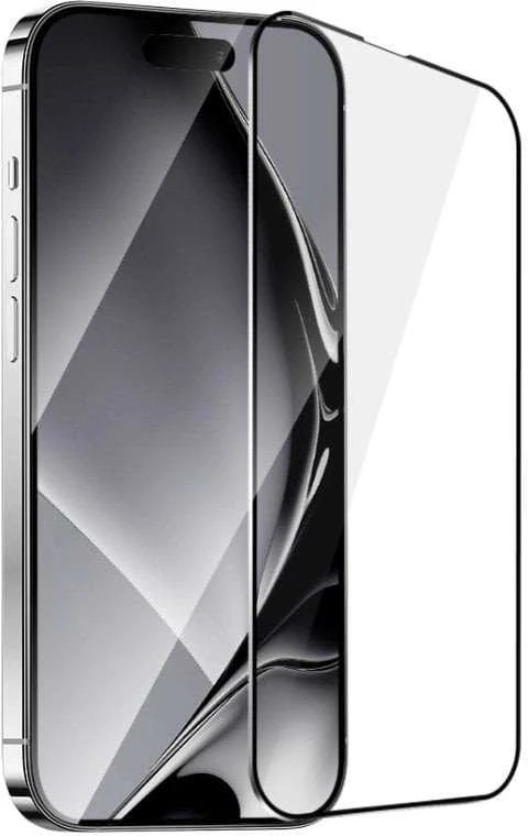 „Mocco Full Face“ / „Full Glue“ grūdinto stiklo pilnas dengimas su rėmeliu Apple iPhone 15 Plus Juodas