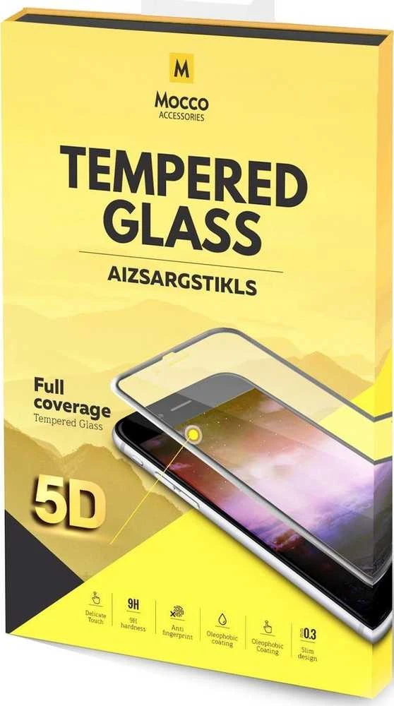 „Mocco Full Glue 5D Signature Edition“ grūdinto stiklo apsauginis stiklas su rėmeliu, visiškai padengiantis visą ekraną, „Samsung Galaxy A72“ / „A80“ Juodas