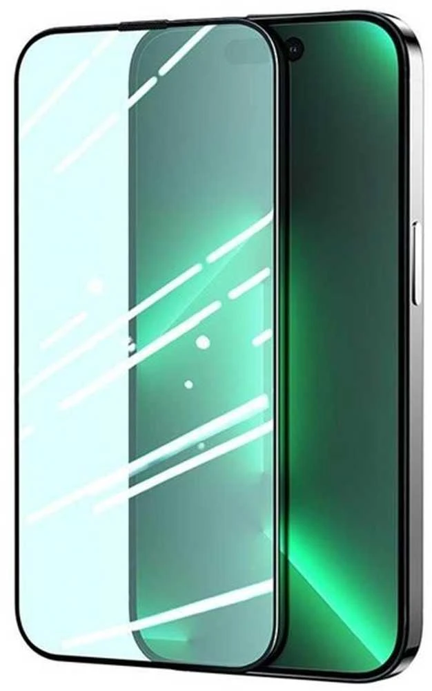 „Mocco Full Glue Signature Edition“ grūdinto stiklo pilnas padengimas su rėmeliu Apple iPhone 14 Pro Max Juodas