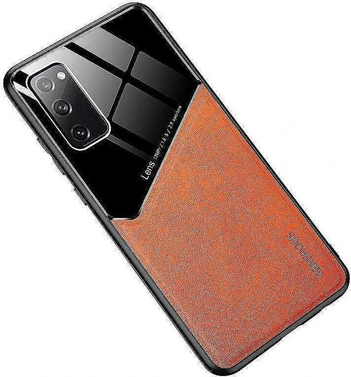 Mocco Lens Leather dėklas skirtas Apple iPhone 12 Pro Max, oranžinis