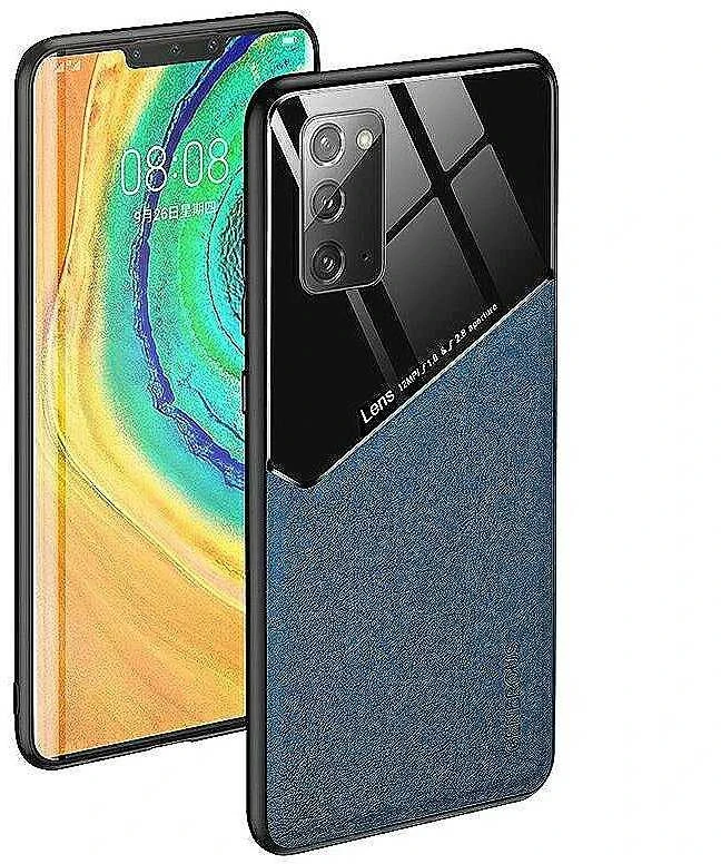 Mocco Lens Leather dėklas skirtas Apple iPhone 12, mėlynas