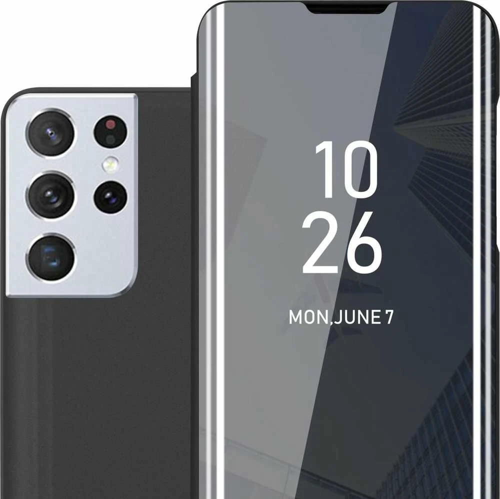 Mocco minkštas kreminis silikoninis dėklas „Samsung Galaxy S21 Ultra“, juodas
