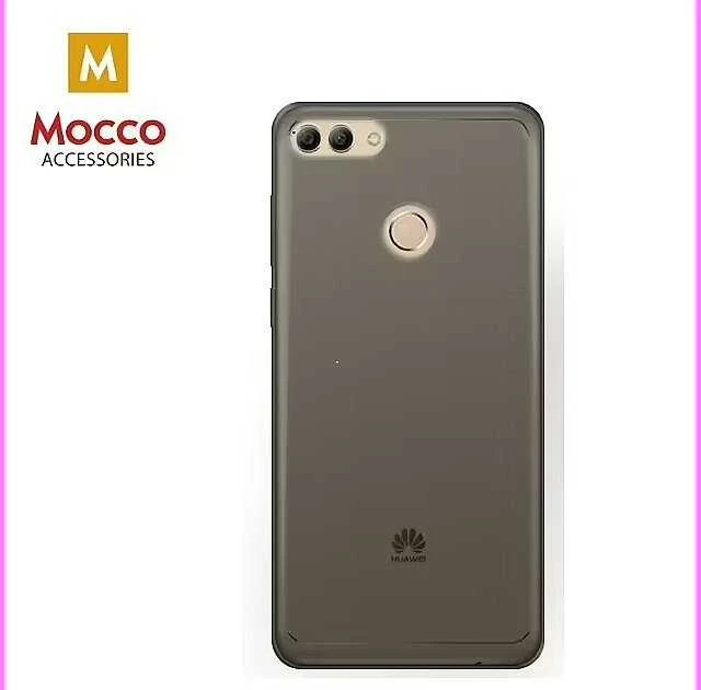 Mocco Ultra Back 0.3 mm silikoninis dėklas skirtas Huawei Y9 (2018), skaidrus/juodas