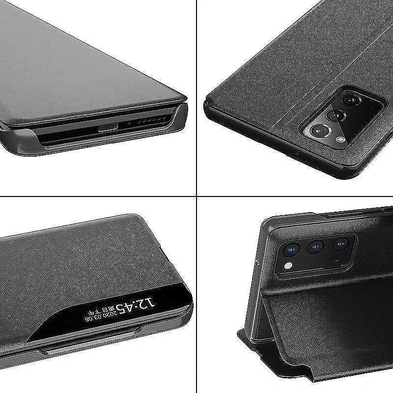 Mocco Smart Flip atverčiamas dėklas skirtas Samsung Galaxy A42 5G, juodas
