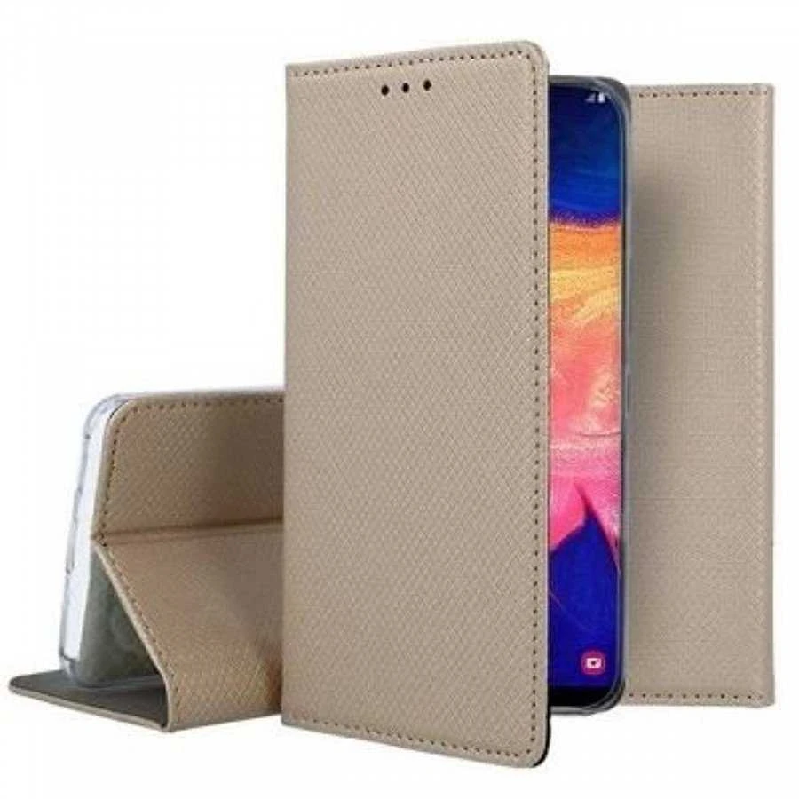 Mocco Smart Magnet Book atverčiamas dėklas skirtas Samsung Galaxy S21 Plus, auksinis