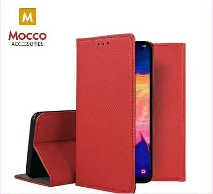 Mocco Smart Magnet Book atverčiamas dėklas skirtas Samsung Galaxy A42 5G, raudonas