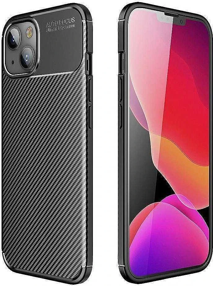Mocco Trust Šarvuotas smūgiams atsparus anglies dėklas, skirtas Apple iPhone 13 Pro Juodas