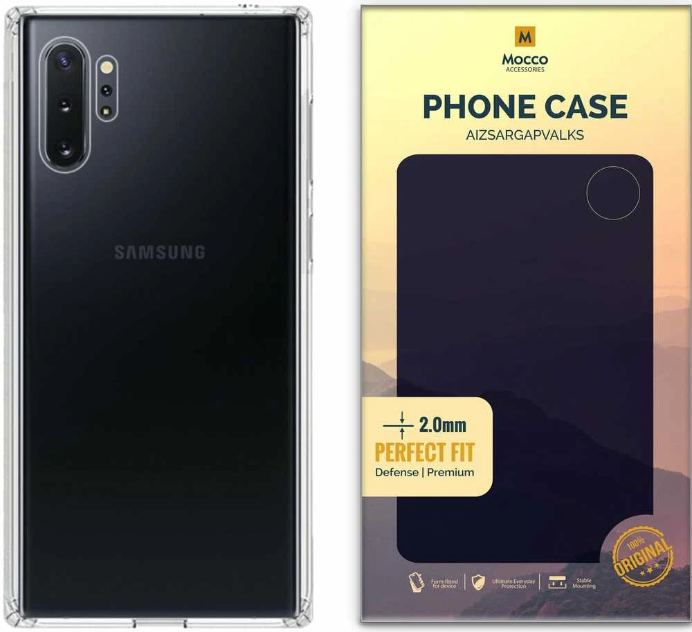 Mocco Ultra Back 0.3 mm silikoninis dėklas skirtas Samsung N975 Galaxy Note 10 Plus, skaidrus