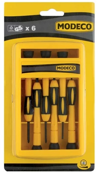 Modeco Laikrodžių atsuktuvų komplektas: Flat, Torx ir Philips, 6 vnt. - MN-10-208