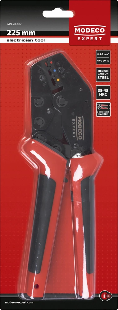 Modeco Replės izoliuotiems gnybtams 0,5–6 mm² 225 mm CRMO TPR MN-20-187