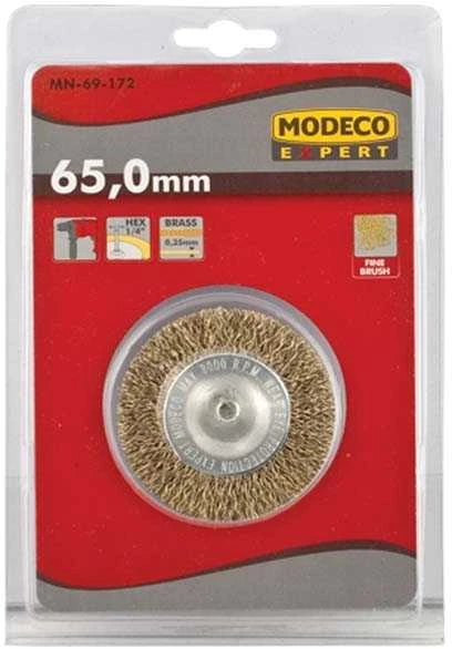 Šveitimo šepetys diskinis, drėlei (varis) Modeco Expert | d-100 mm