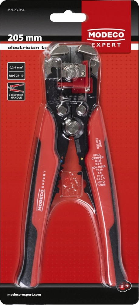 Modeco Automatinis izoliacijos nuėmimo įrankis 205 mm 0,2–6 mm2 MN-23-064