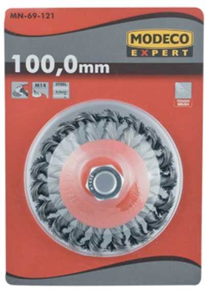 Modeco vielinis diskinis šepetys, skirtas 115 mm šlifuokliui (MN-69-121)