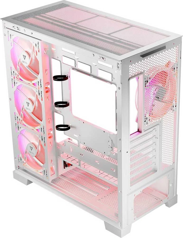 Kompiuterio Korpusas - Modecom Volcano SPACE APEX ARGB MIDI Tower Micro ATX/ATX/ITX Baltas
