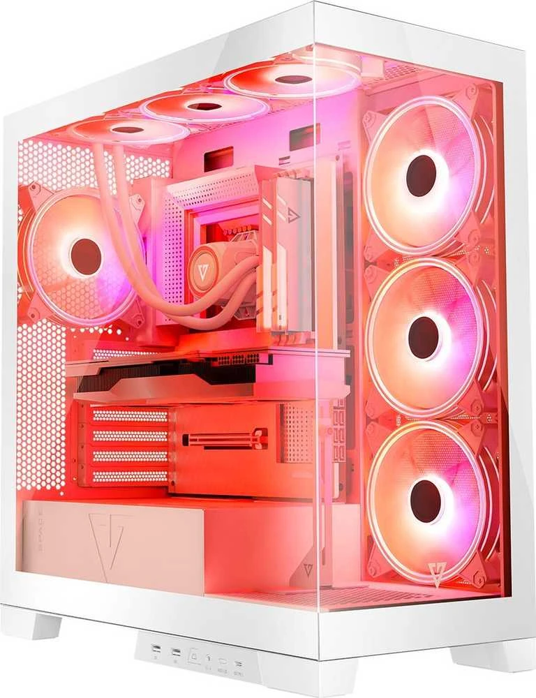 Kompiuterio Korpusas - Modecom Volcano SPACE APEX ARGB MIDI Tower Micro ATX/ATX/ITX Baltas