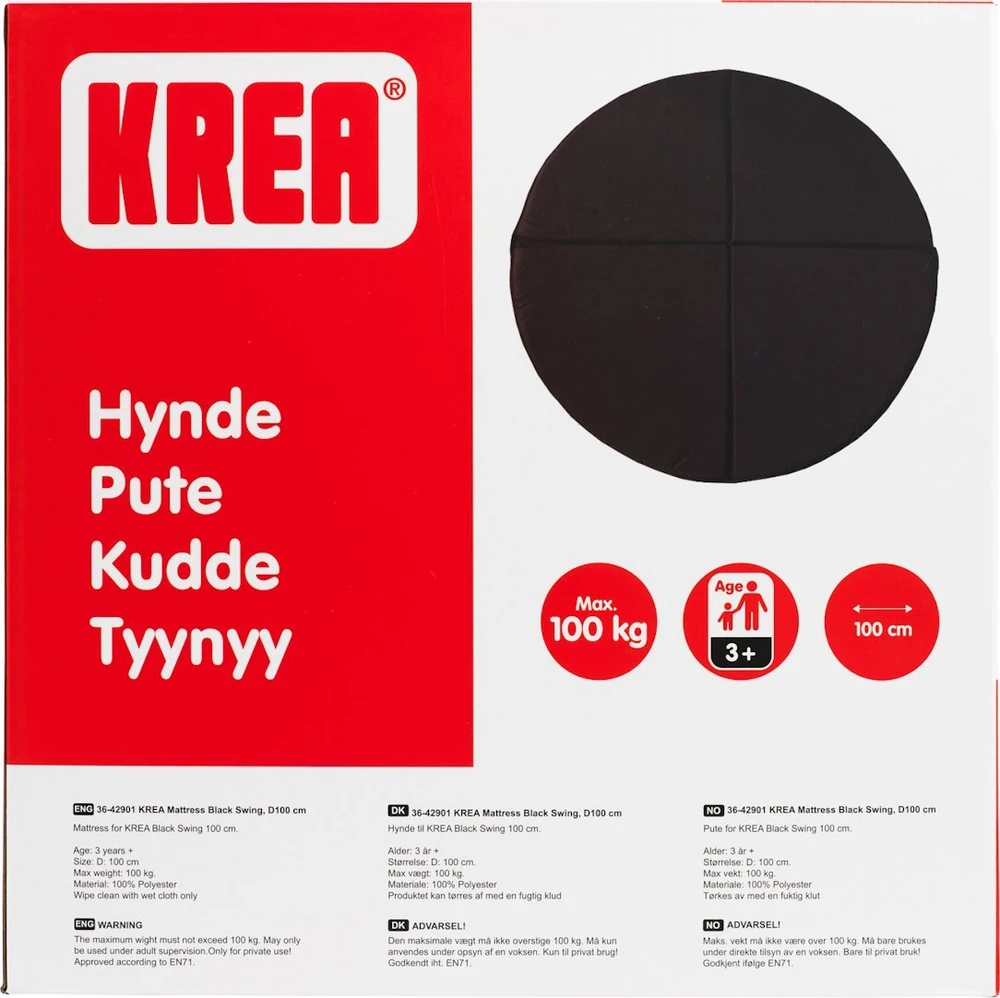 Modecom KREA Mattress Juodas Swing, D100 CM