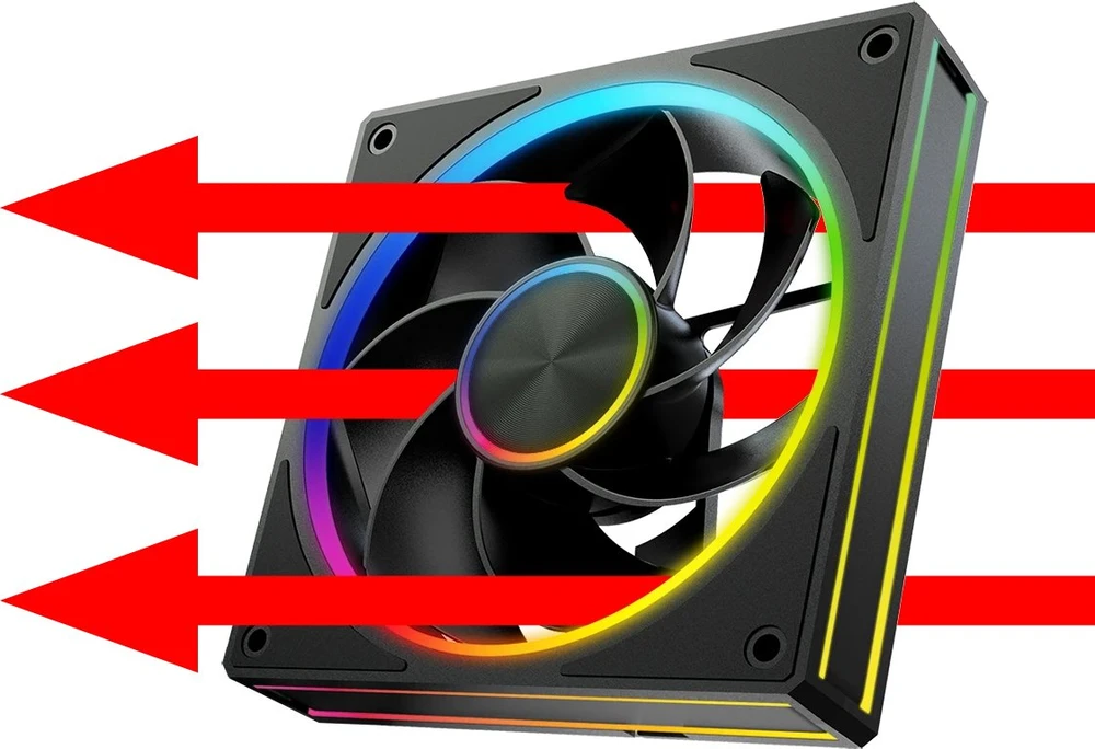 MODECOM Volcano Loop 120 ARGB ventiliatorius su oro srauto rodyklėmis