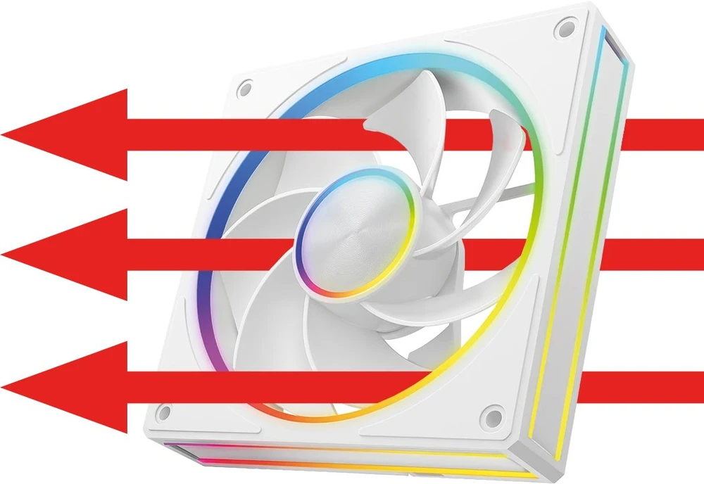MODECOM VOLCANO LOOP 120 ARGB reversinis ventiliatorius Baltas