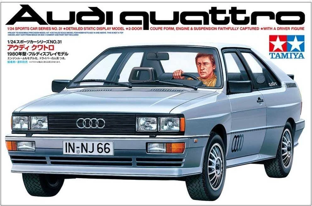 Tamiya Audi Quattro 1/24 plastikinis surenkamas automobilio modelis
