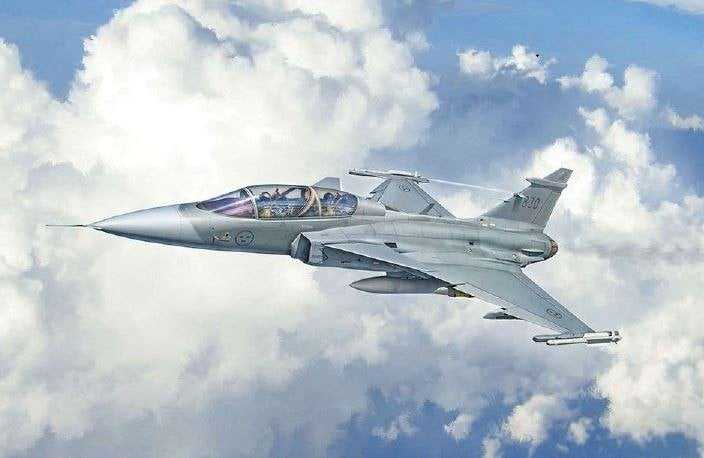 Italeri Saab JAS 39 Gripen Dvivietis 1/48 plastikinis modelio rinkinys 2664