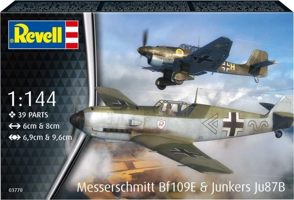 Revell Messerschmitt Bf 109E & Junkers Ju 87B Stuka 1/144 komplektas 03770