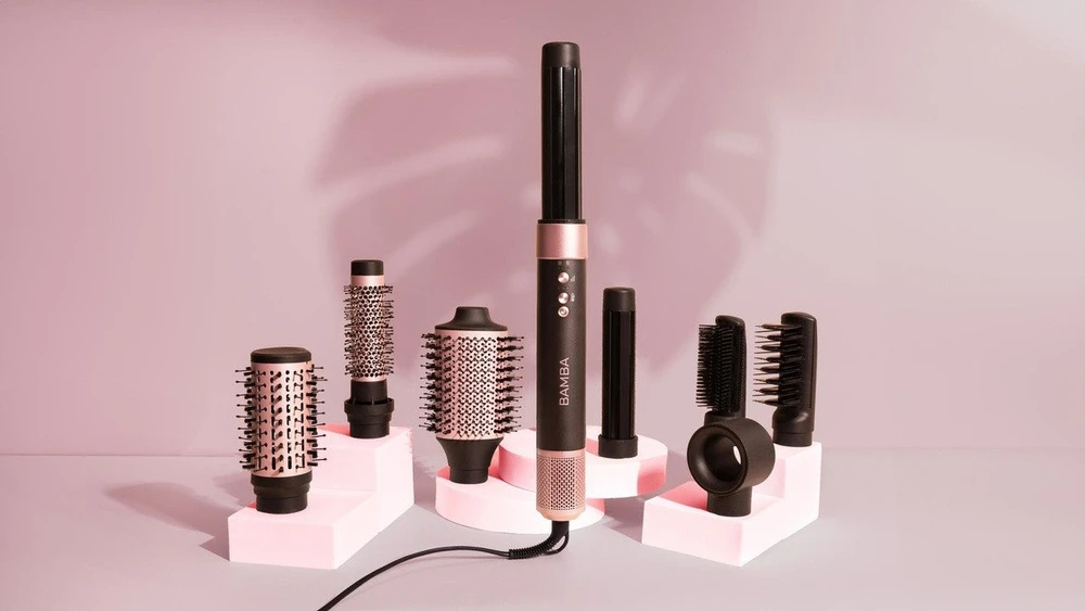 Lokówko-džiovyklė do włosów 8w1 Cecotec Bamba CeramicCare AirGlam Juodas