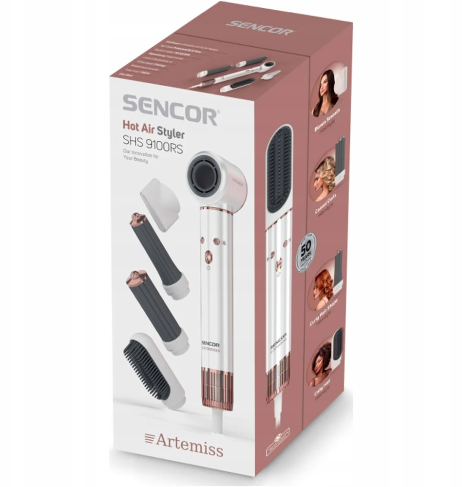 Plaukų džiovintuvas Sencor SHS 9100RS Artemis, balta