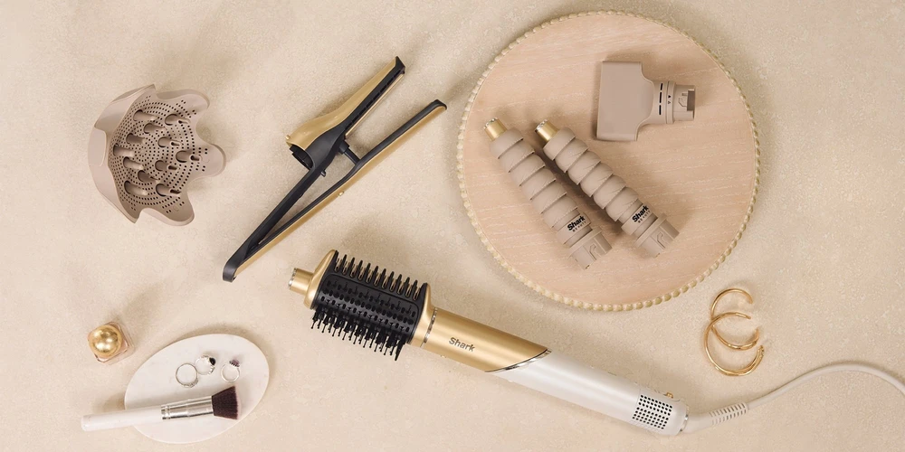 6-in-1 plaukų džiovintuvas and curling iron HD6052SEU Shark Glam