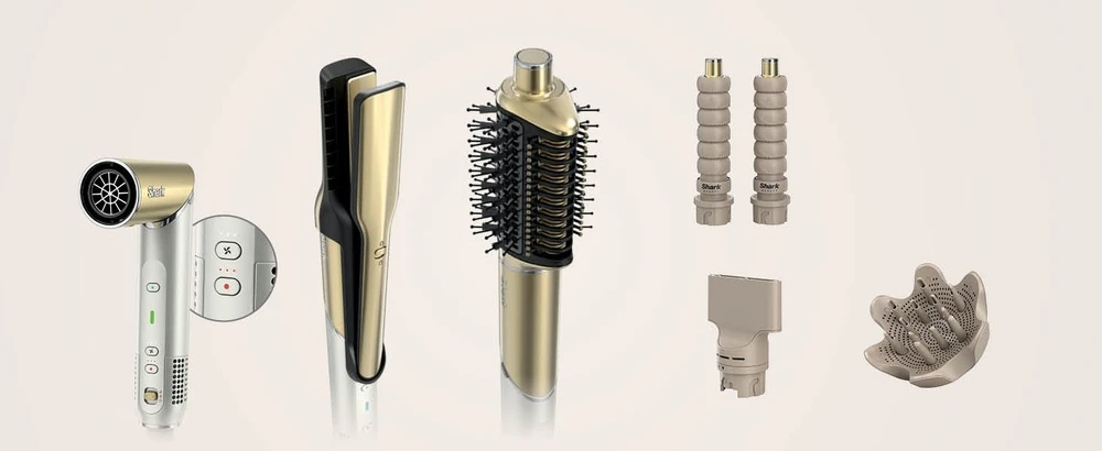 6-in-1 plaukų džiovintuvas and curling iron HD6052SEU Shark Glam